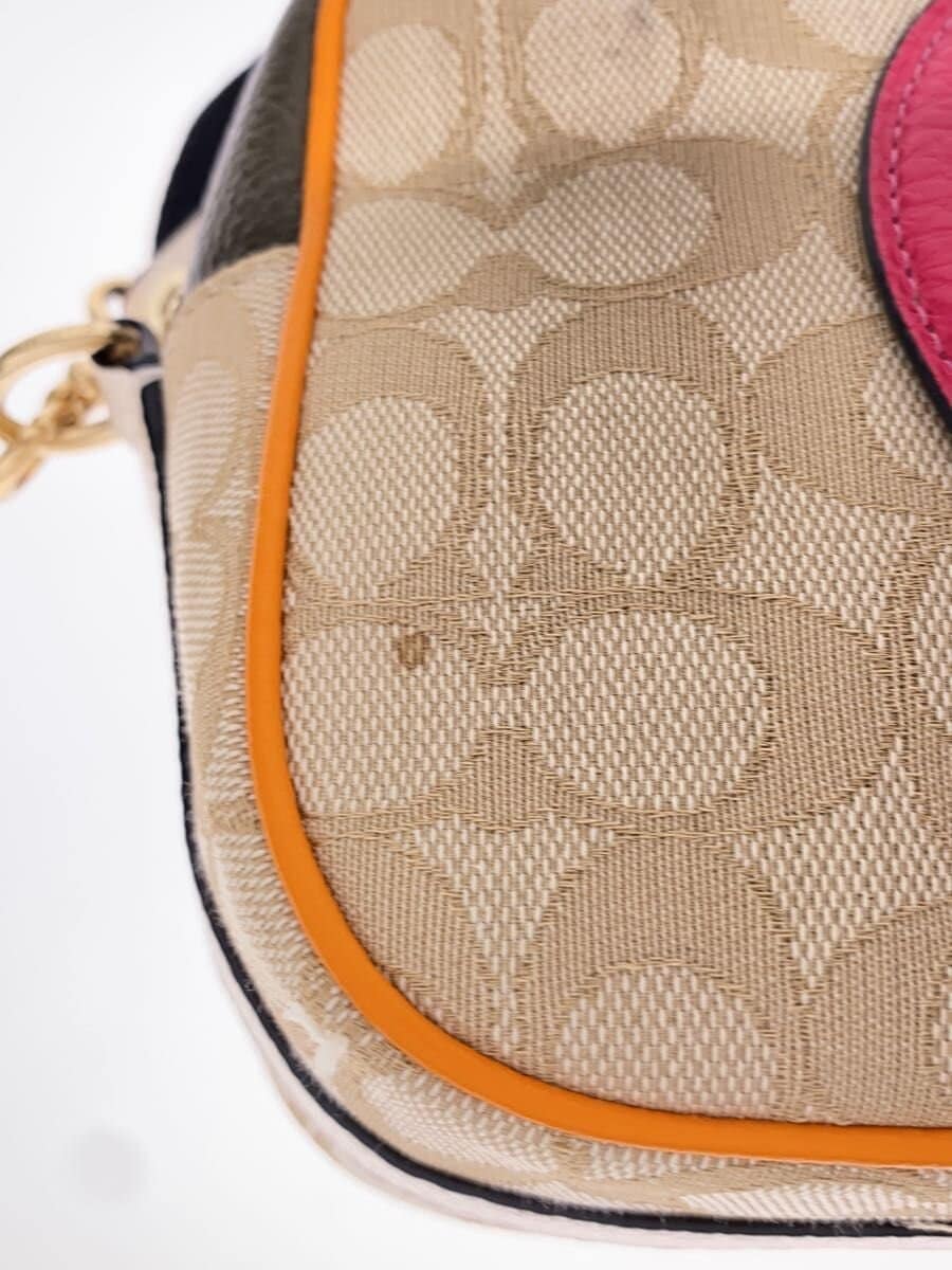 COACH Shoulder Bag Canvas BEG 1912 7