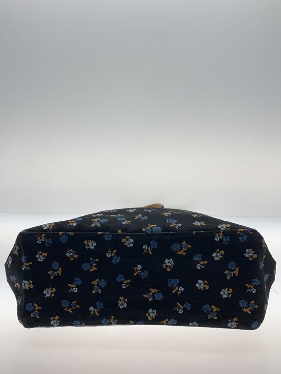 COACH Tote Bag Canvas BLK Floral Pattern F25903 4