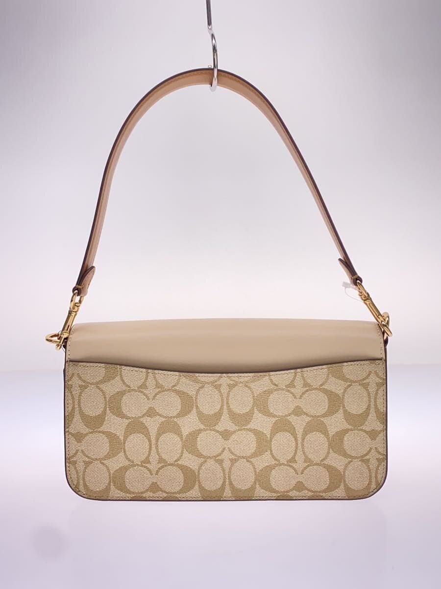 COACH Shoulder Bag Leather BEG All Over Pattern CR332 3