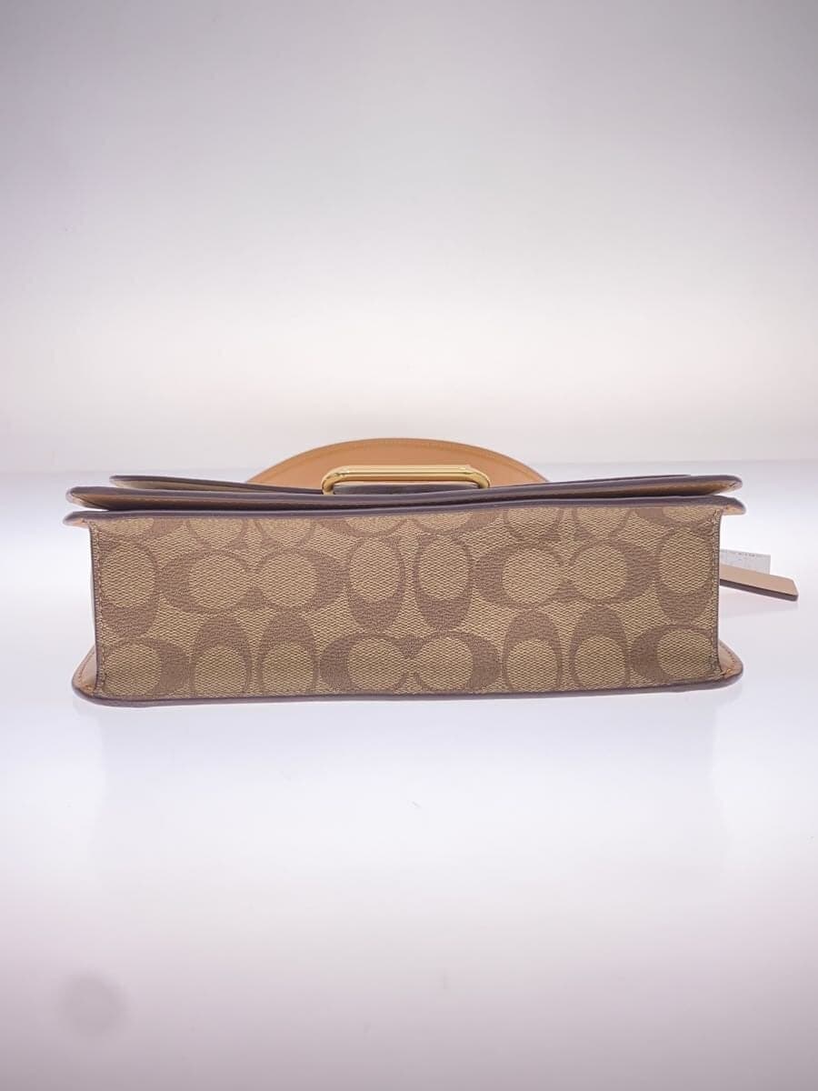 COACH Shoulder Bag Leather BEG All Over Pattern CR332 4