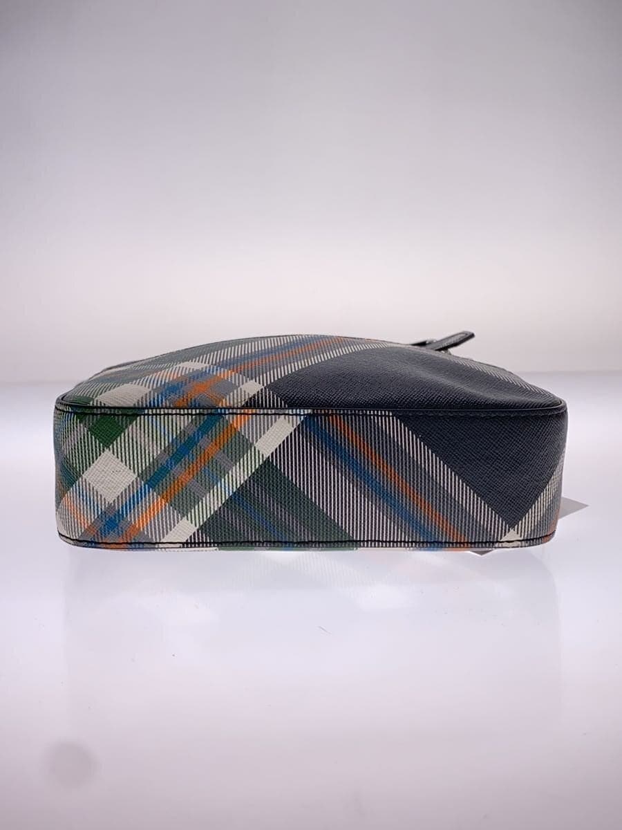 Vivienne Westwood Shoulder Bag Leather Multicolor Check Inside Partial With Stain 4