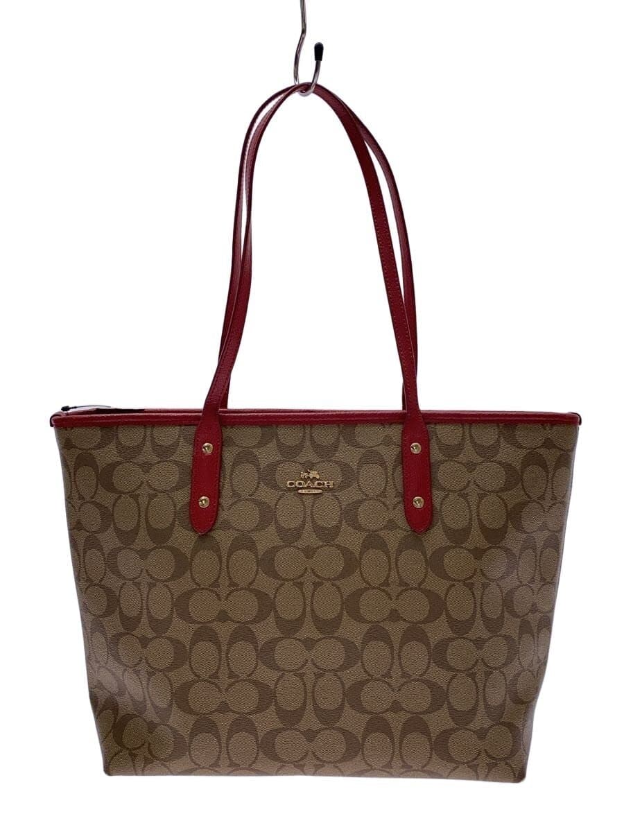 COACH Tote Bag_Signature PVC BEG All Over Pattern