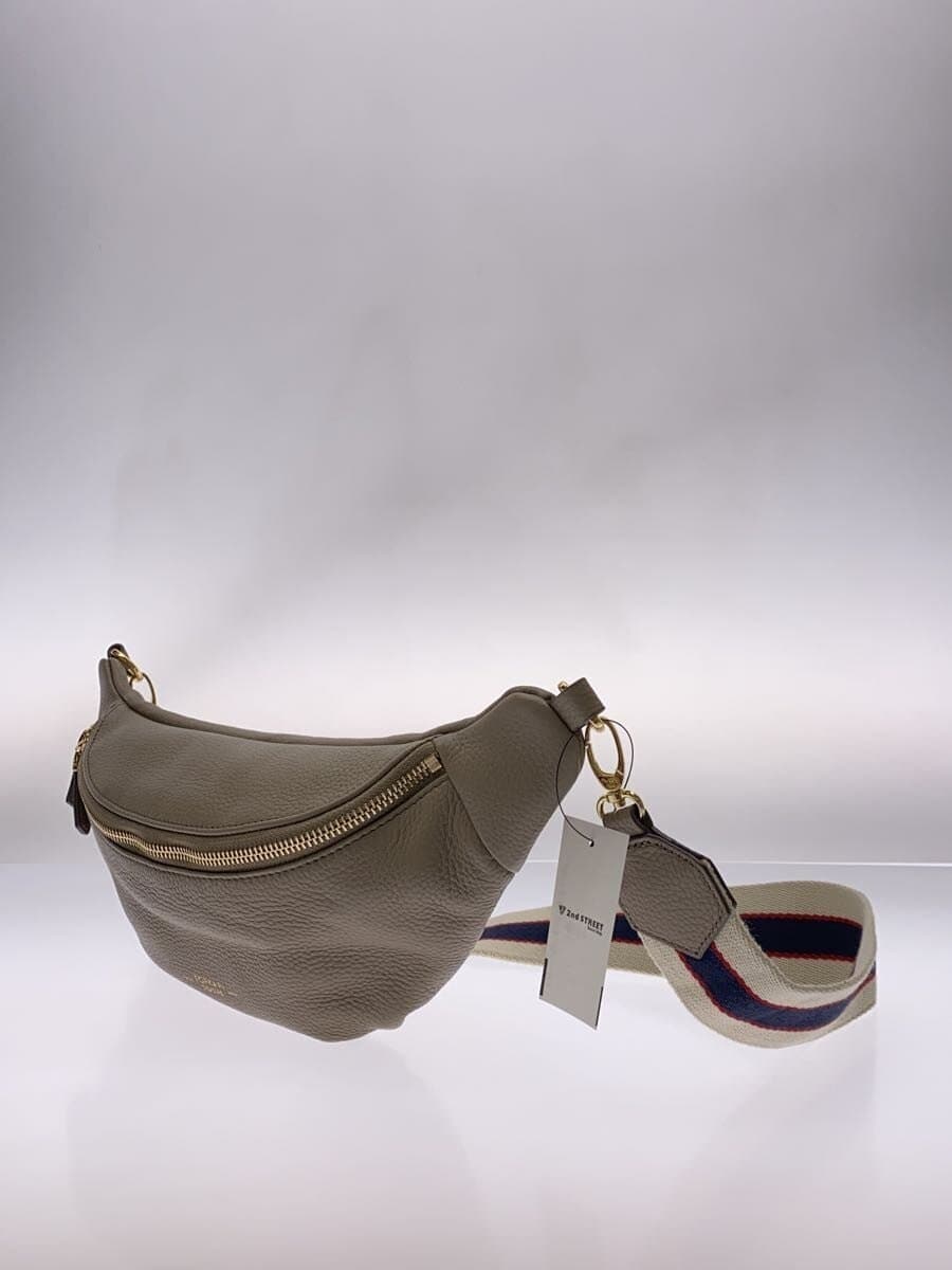 TOPKAPI Shrunken Leather3-Way Waist Bag Leather BEG Solid 2