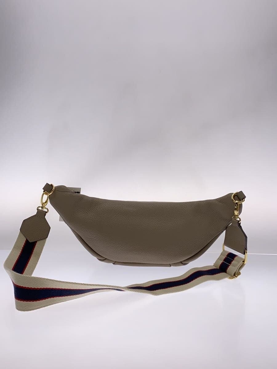 TOPKAPI Shrunken Leather3-Way Waist Bag Leather BEG Solid 3