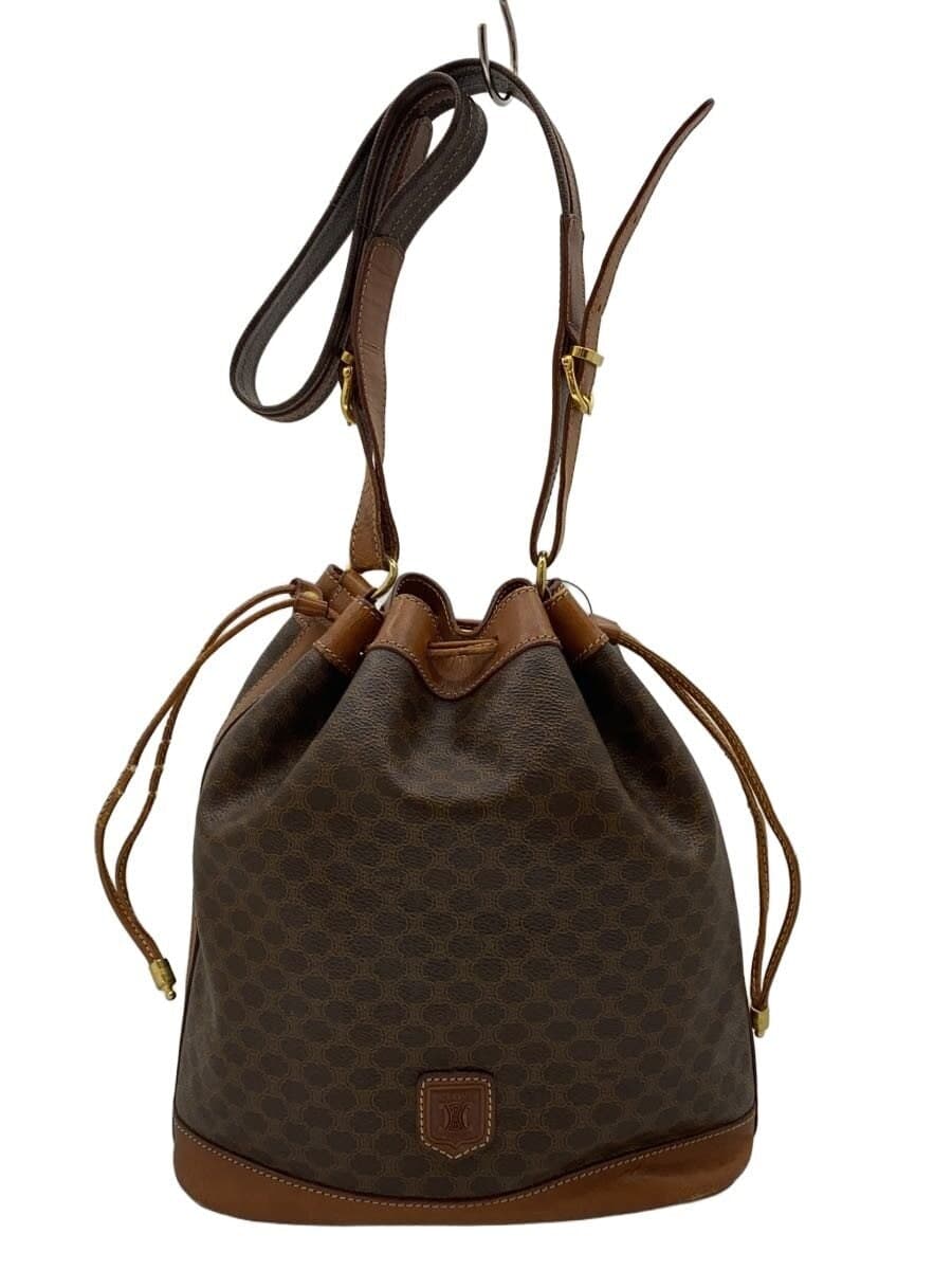 CELINE Macadam Shoulder Bag -- BRW All-over pattern Used condition