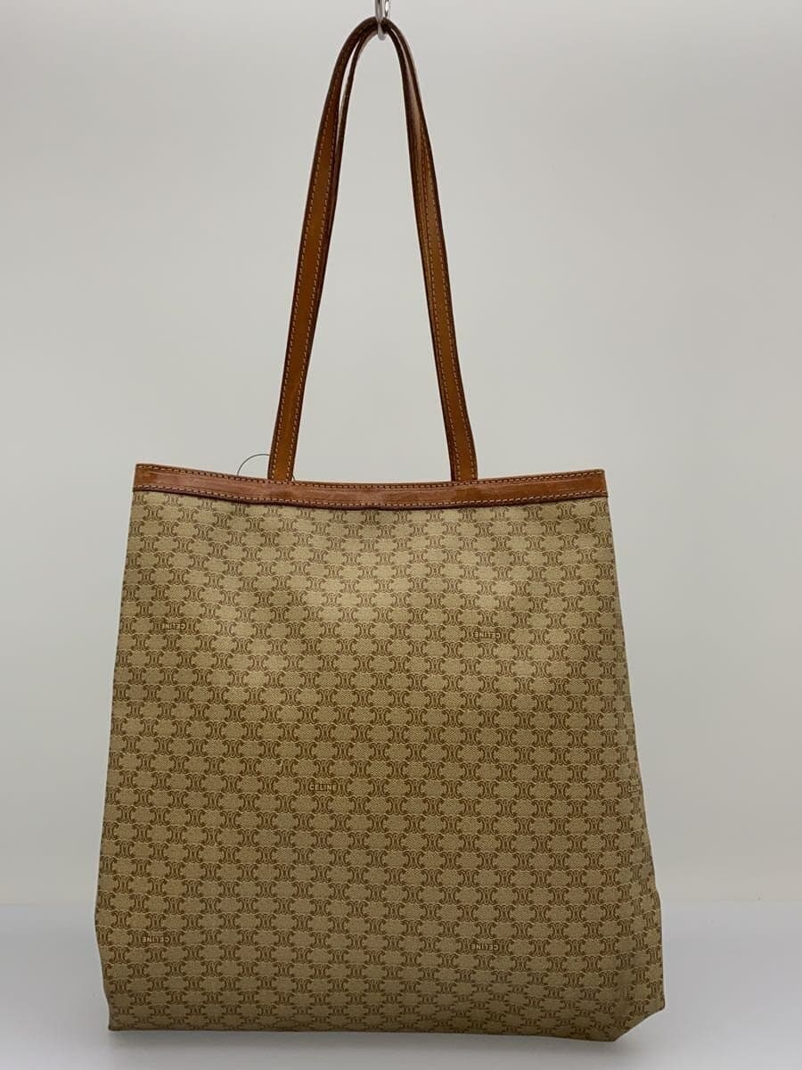 CELINE tote bag Macadam pattern BRW all-over pattern corner wear present 3