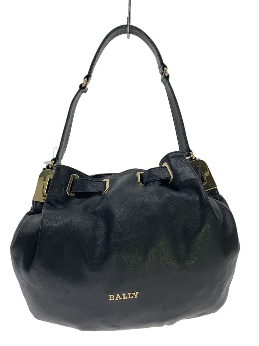 BALLY shoulder bag cowhide BLK plain