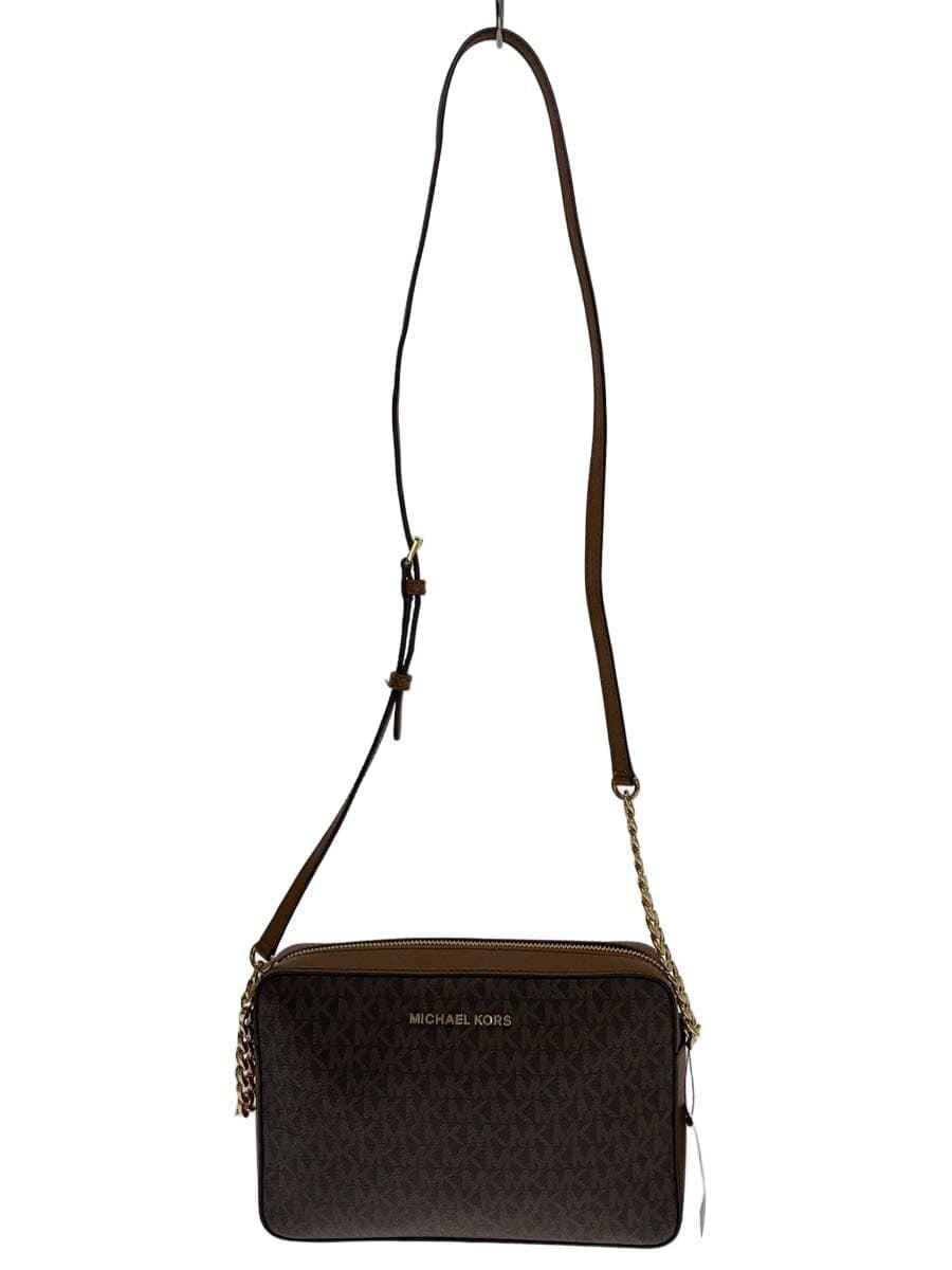 MICHAEL KORS Shoulder Bag Leather BRW All-over Pattern