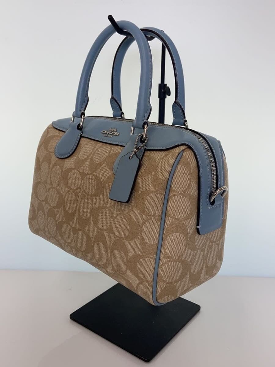 COACH Shoulder Bag Leather Blue All-over Pattern F32203 2