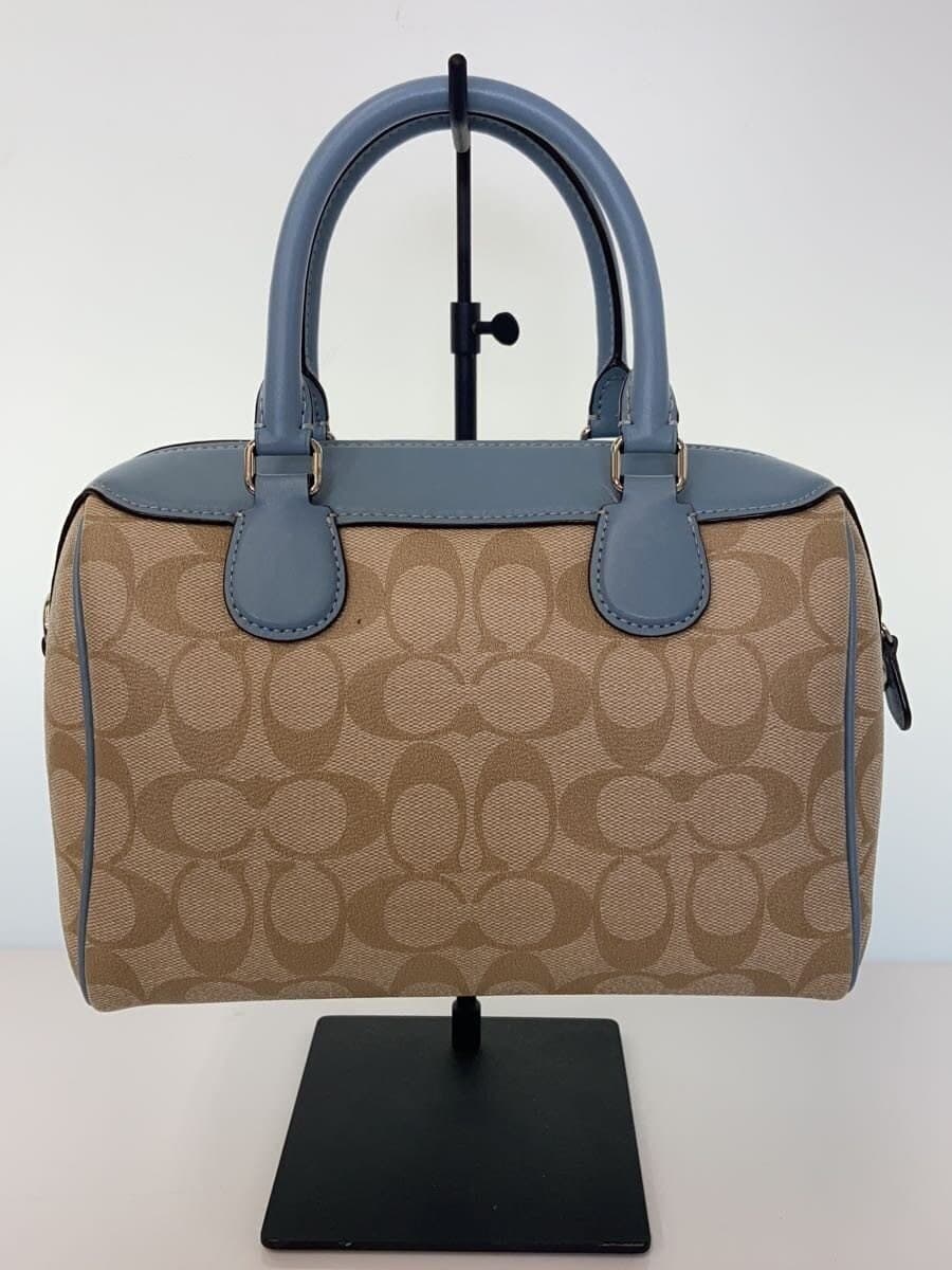 COACH Shoulder Bag Leather Blue All-over Pattern F32203 3
