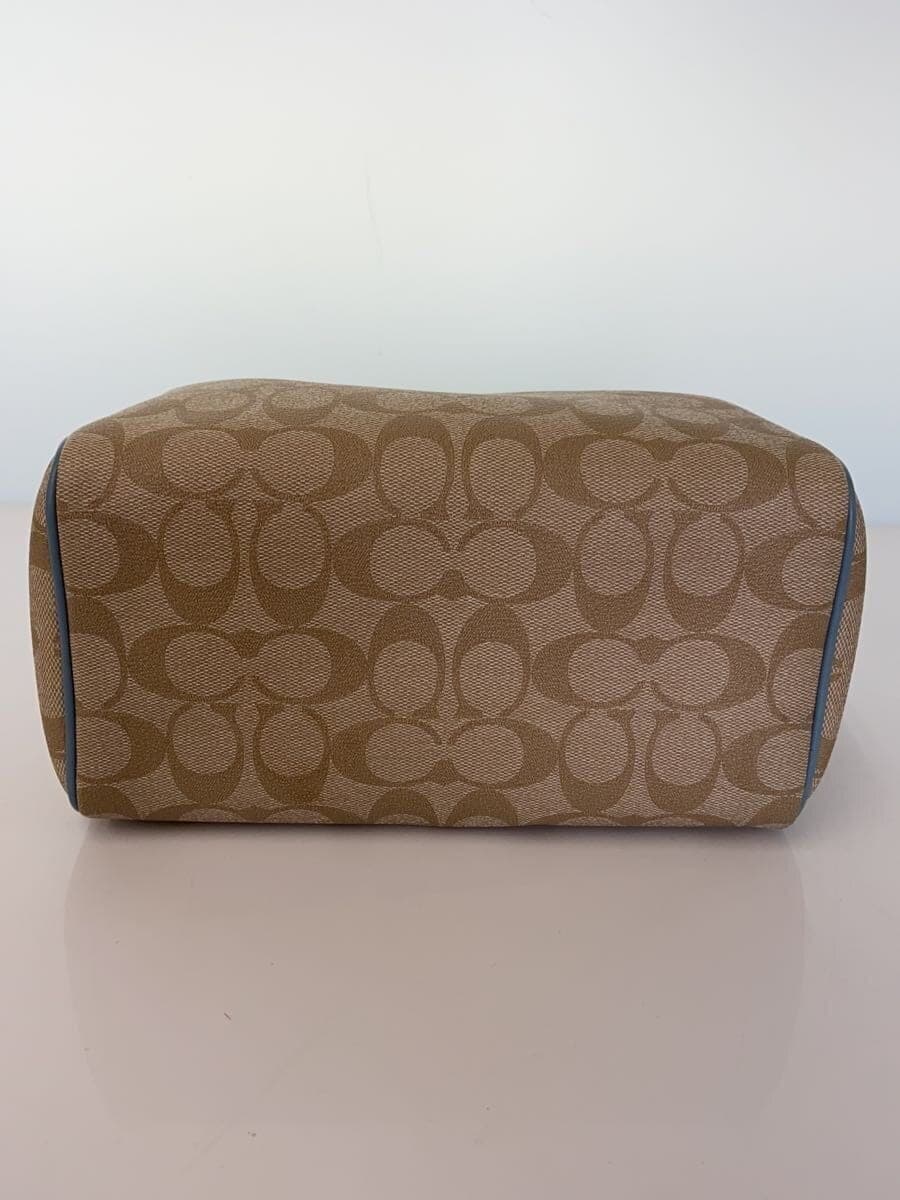 COACH Shoulder Bag Leather Blue All-over Pattern F32203 4