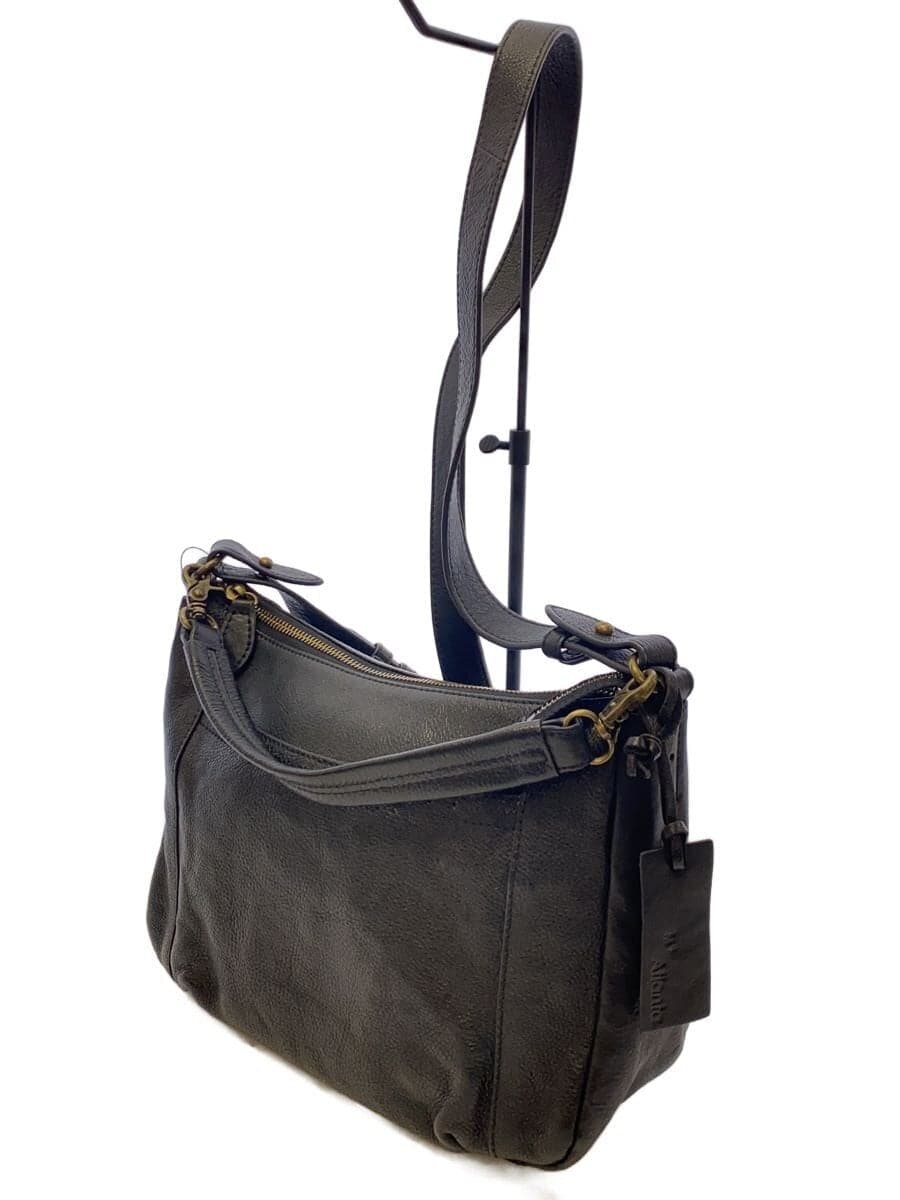 ATLANTA Shoulder Bag Leather BLK 2