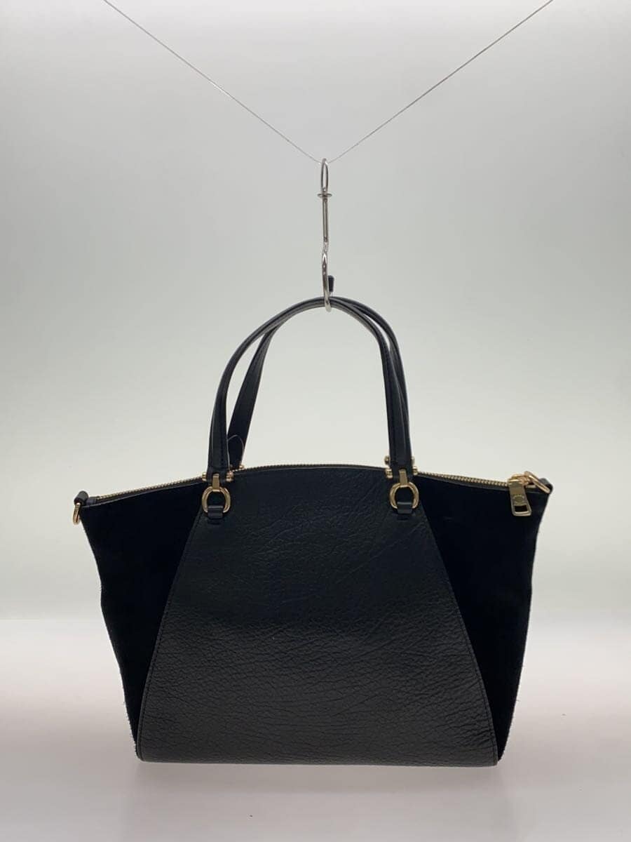 COACH Prairie Satchel 2-Way Handbag Leather BLK F79999 3
