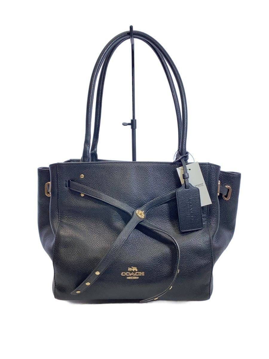 COACH Shoulder Bag_All Leather Leather BLK