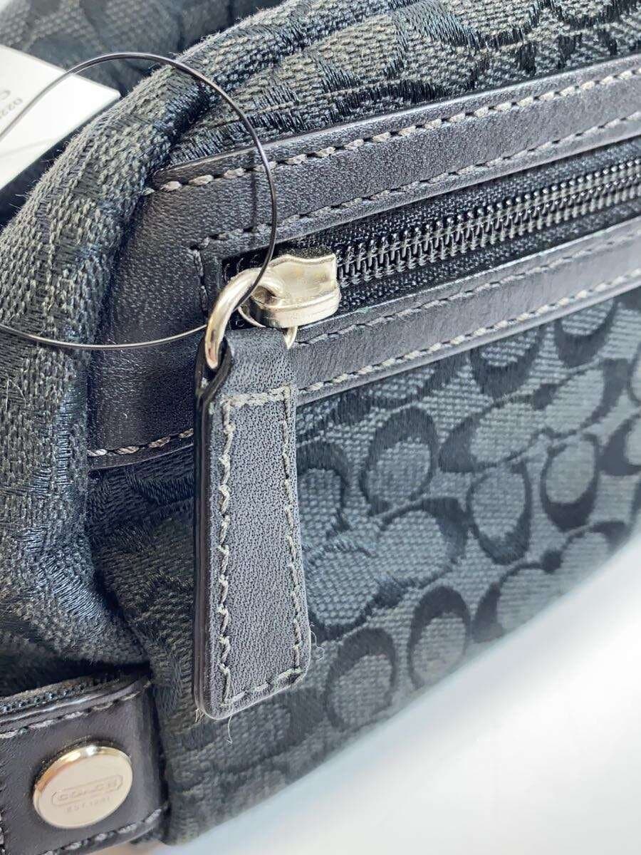 COACH Second Bag Canvas BLK All Over Pattern 7