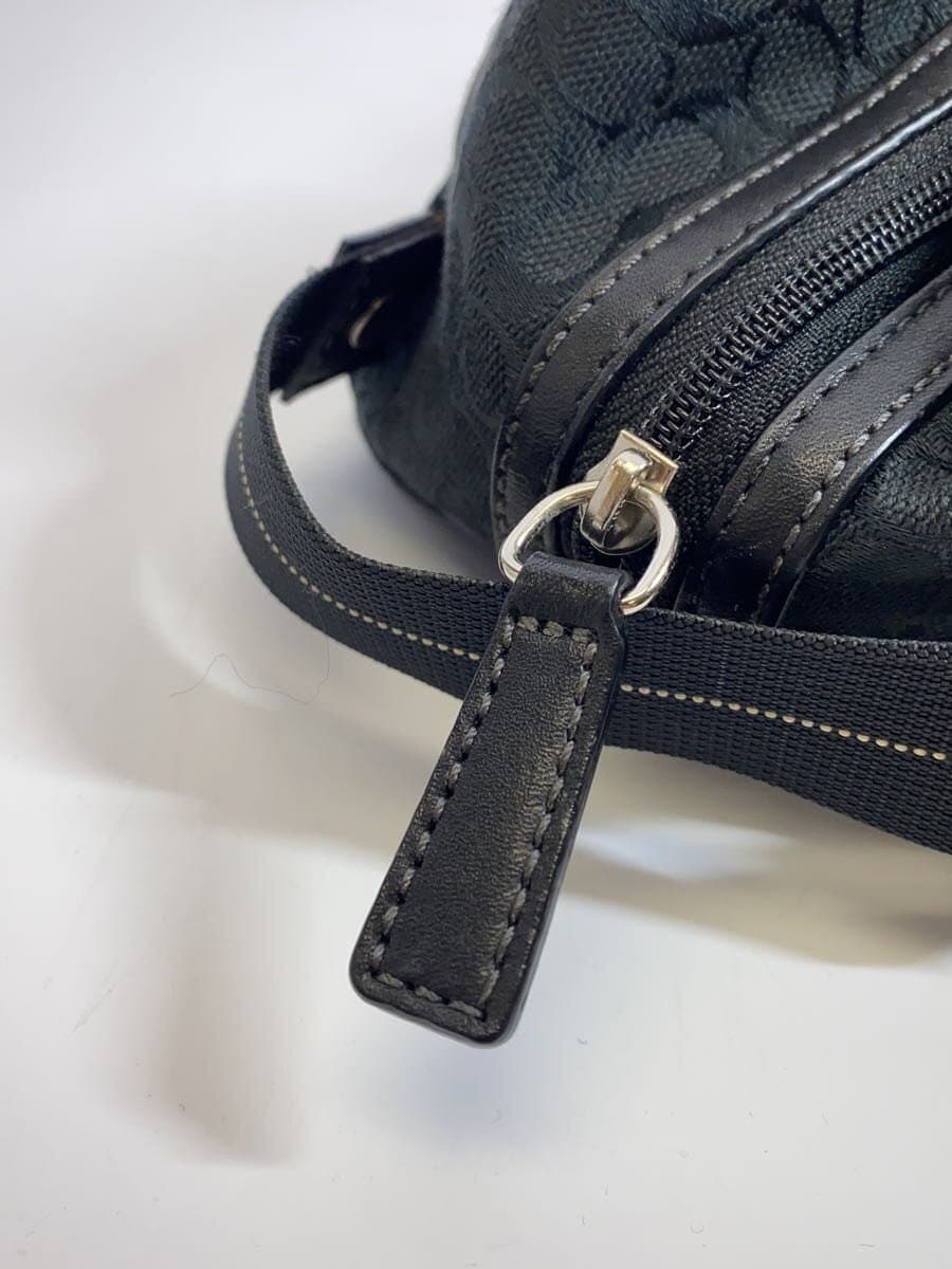 COACH Second Bag Canvas BLK All Over Pattern 8
