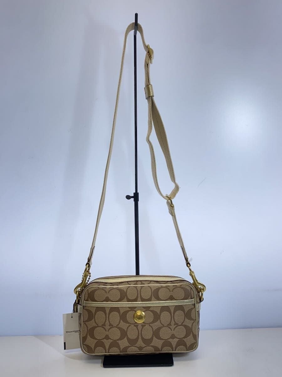 COACH Shoulder Bag_Signature Canvas WHT All Over Pattern 3