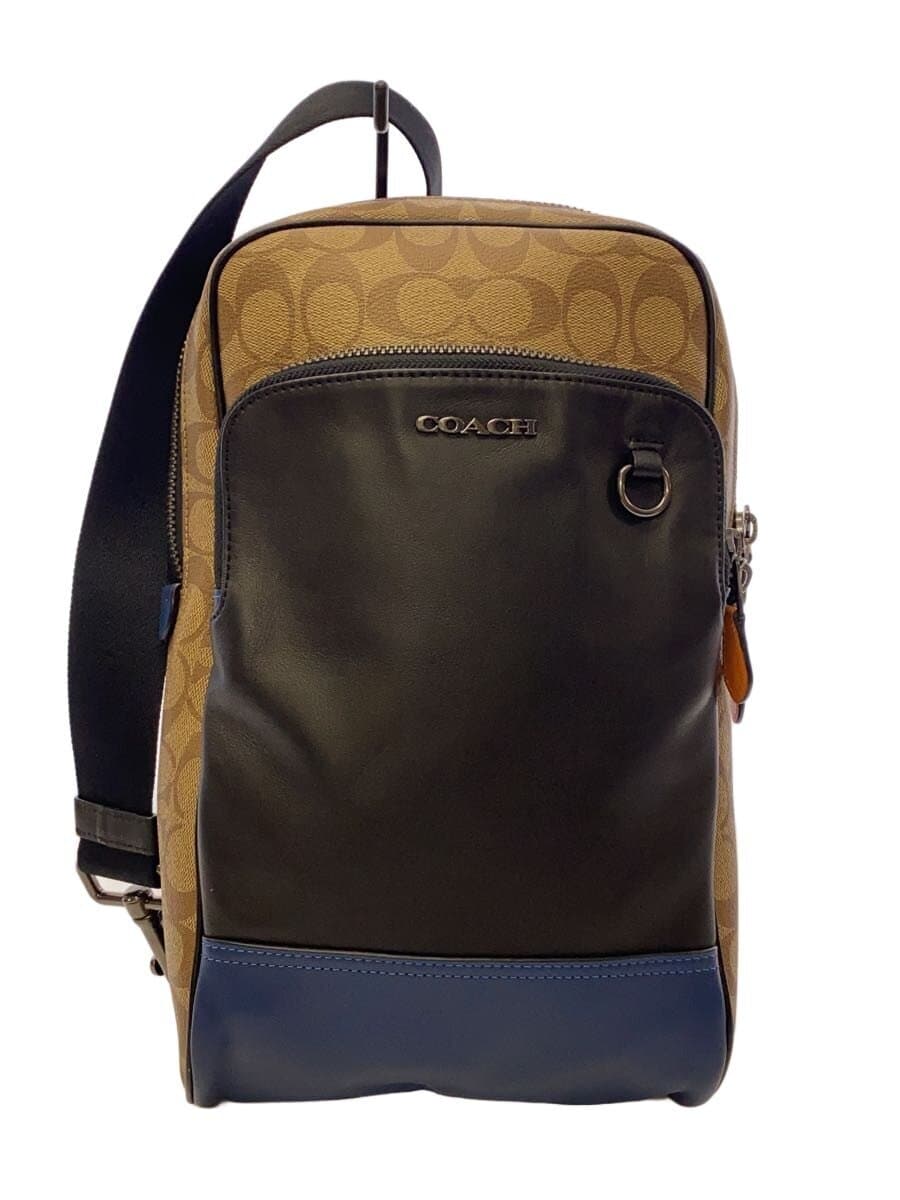 COACH Shoulder Bag PVC BEG All Over Pattern 89935