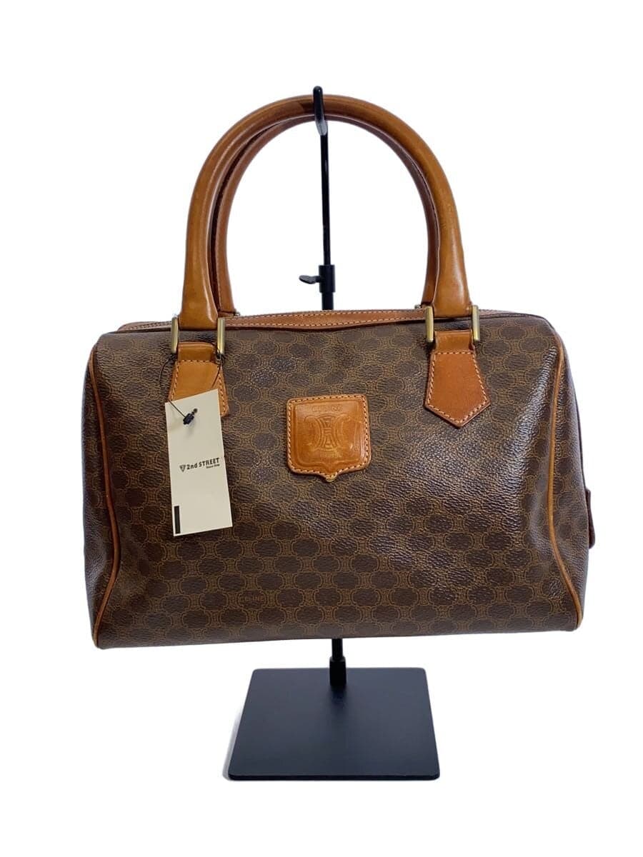 CELINE Macadam pattern Handbag PVC BRW All-over pattern