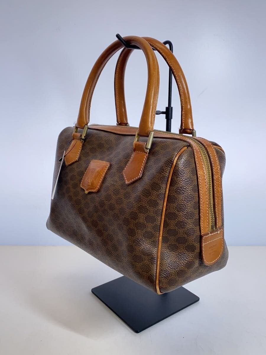 CELINE Macadam pattern Handbag PVC BRW All-over pattern 2