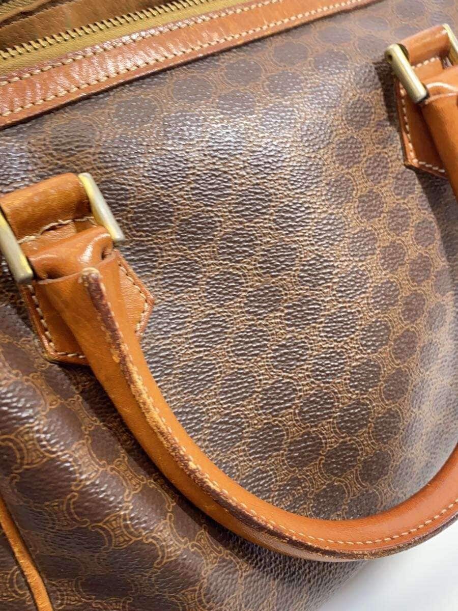 CELINE Macadam pattern Handbag PVC BRW All-over pattern 7