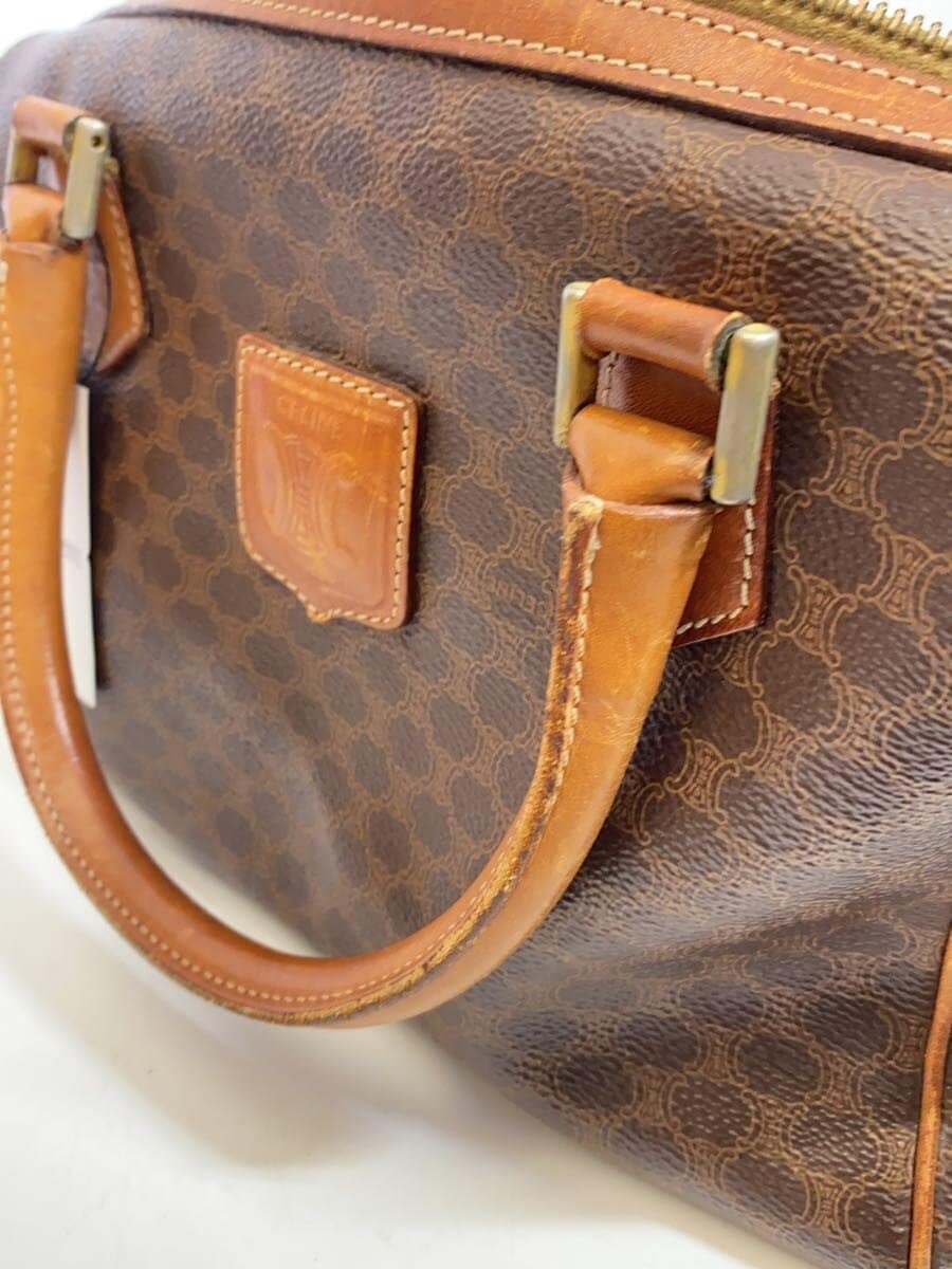 CELINE Macadam pattern Handbag PVC BRW All-over pattern 8