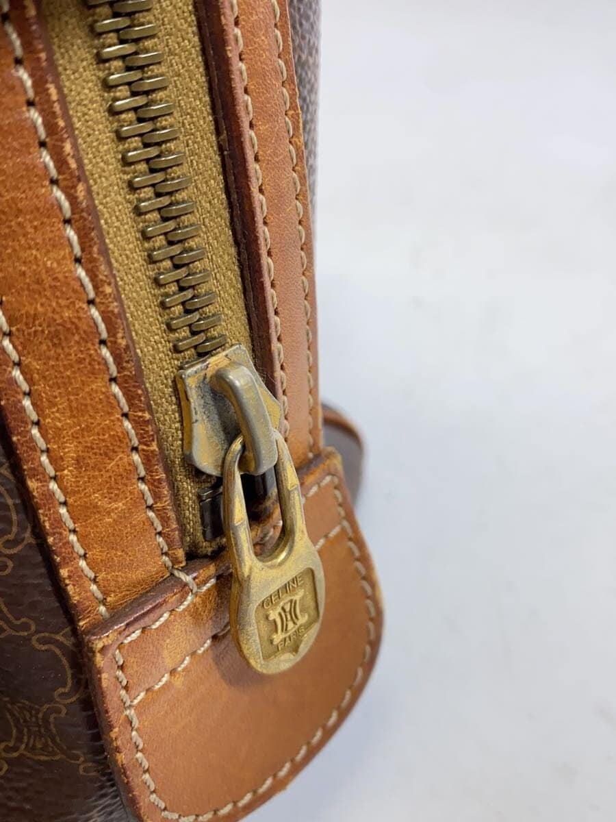 CELINE Macadam pattern Handbag PVC BRW All-over pattern 9