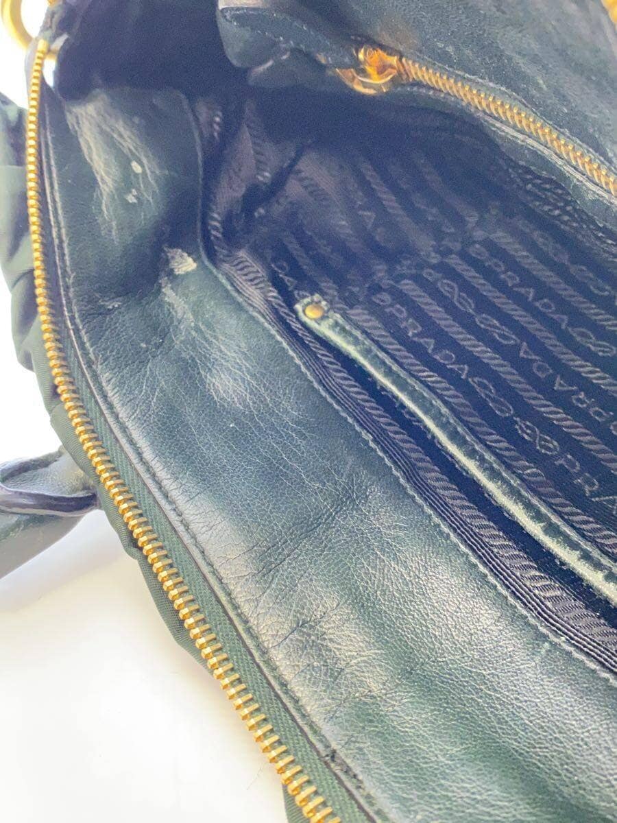 PRADA Gather 2WAY Handbag Nylon GRN 8