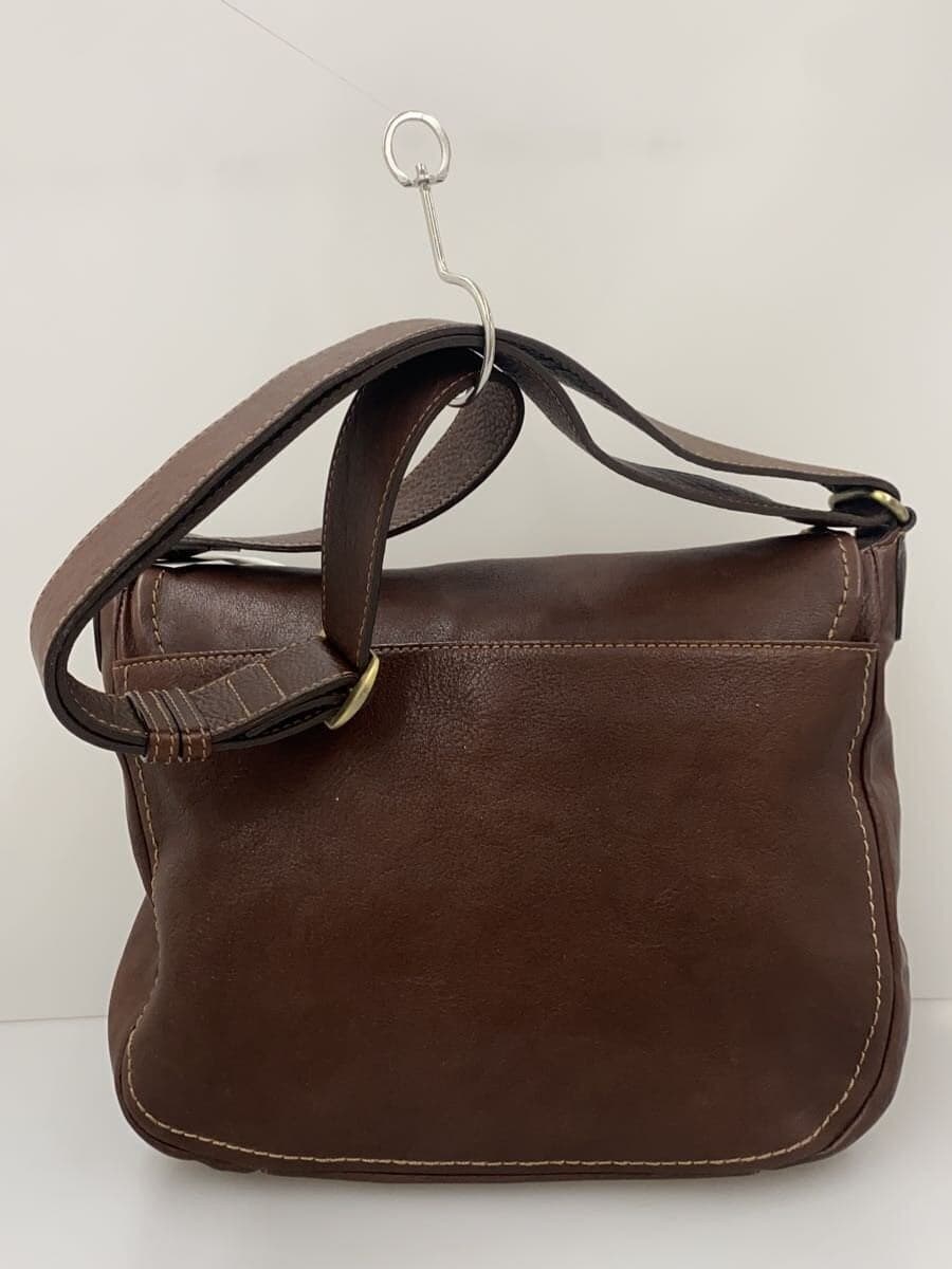 Tsuchiya Kaban Shoulder Bag Leather BRW Plain 3