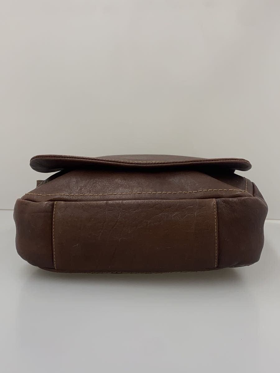 Tsuchiya Kaban Shoulder Bag Leather BRW Plain 4