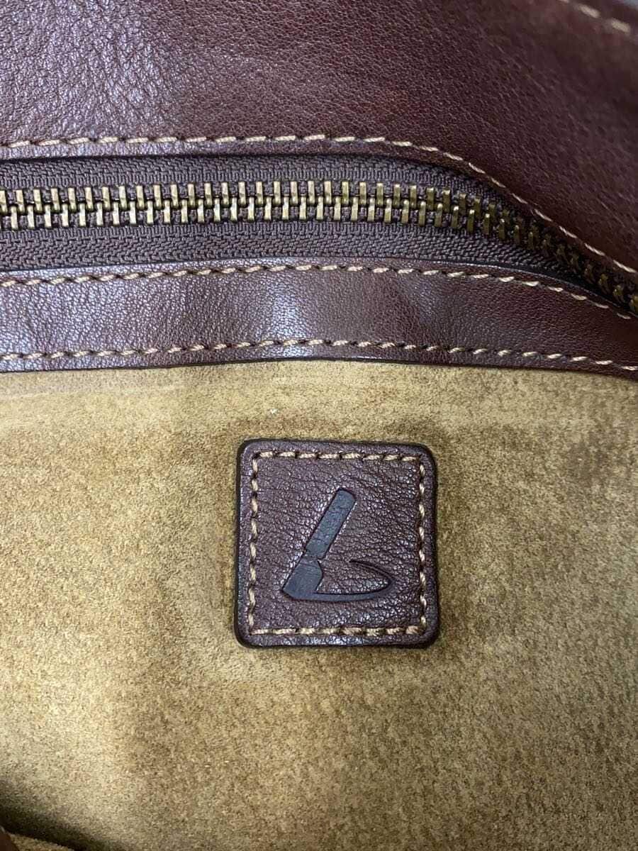 Tsuchiya Kaban Shoulder Bag Leather BRW Plain 5