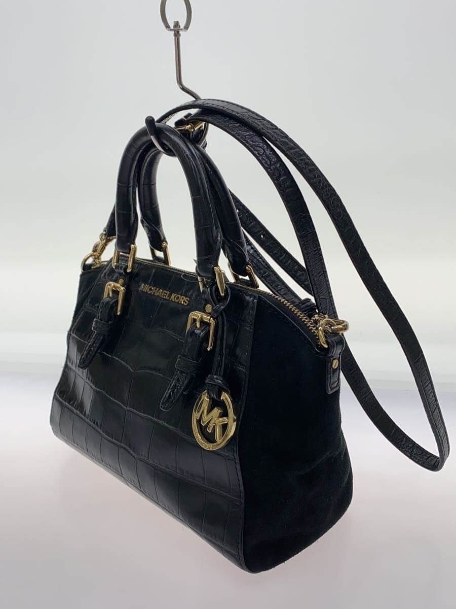 MICHAEL KORS Shoulder Bag Leather BLK DI-1706 2