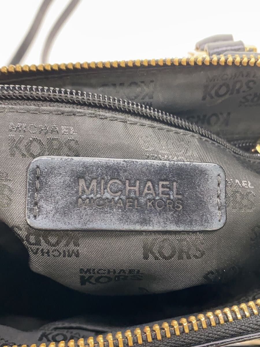 MICHAEL KORS Shoulder Bag Leather BLK DI-1706 5