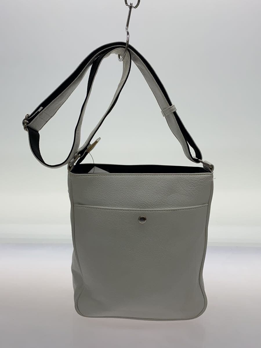 CASTELBAJAC Shoulder Bag Faux Leather WHT All Over Pattern 3