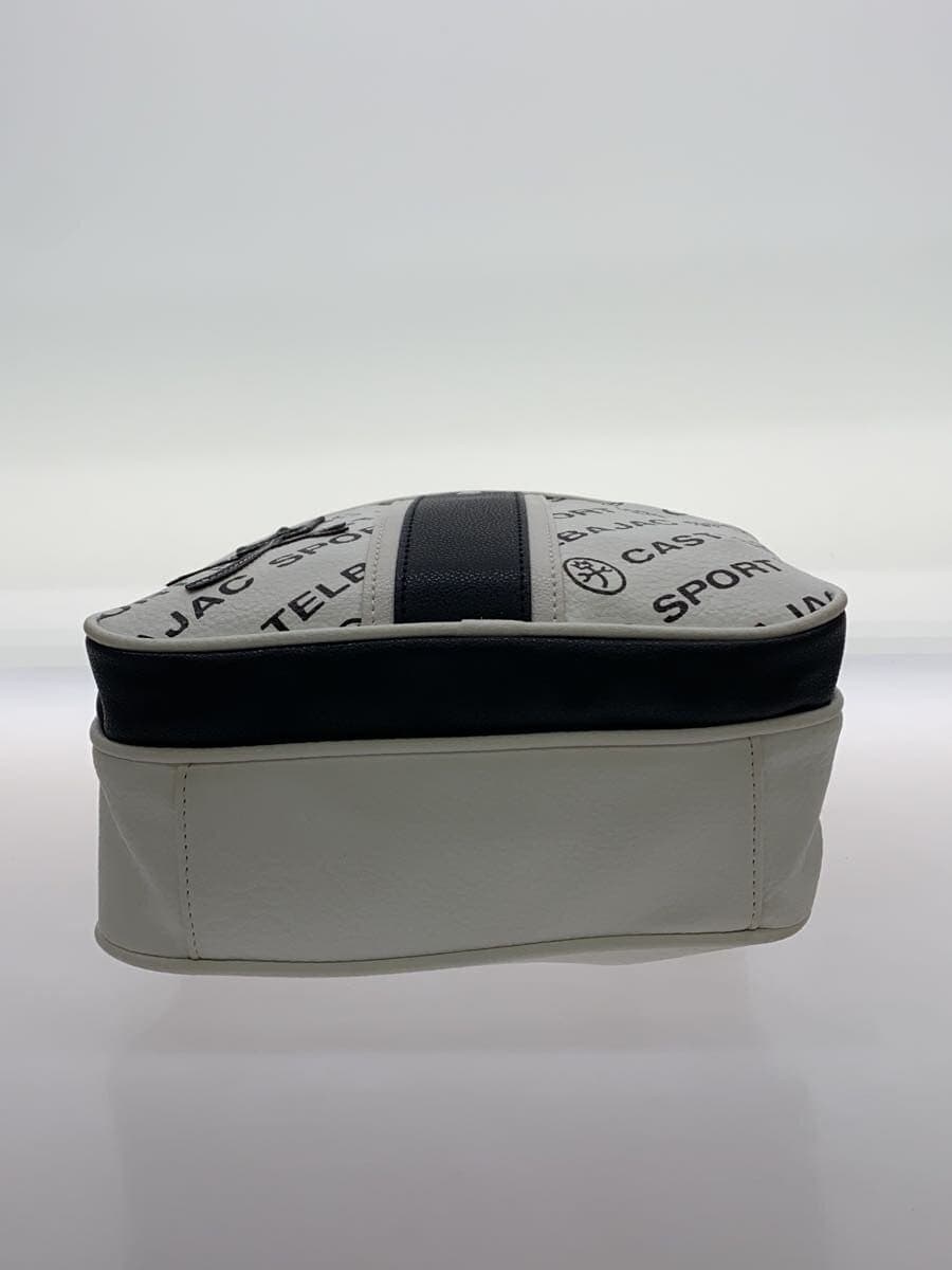 CASTELBAJAC Shoulder Bag Faux Leather WHT All Over Pattern 4