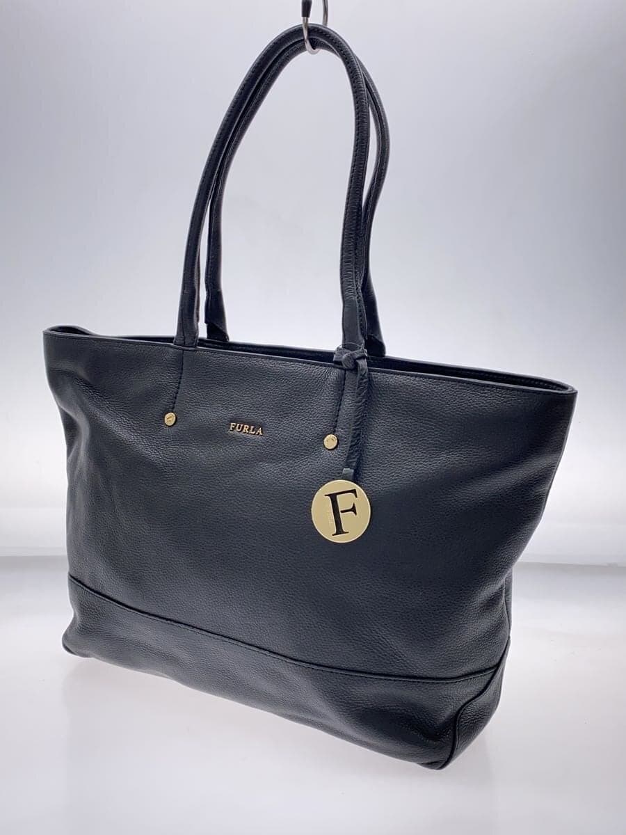 FURLA Tote Bag Leather BLK 2