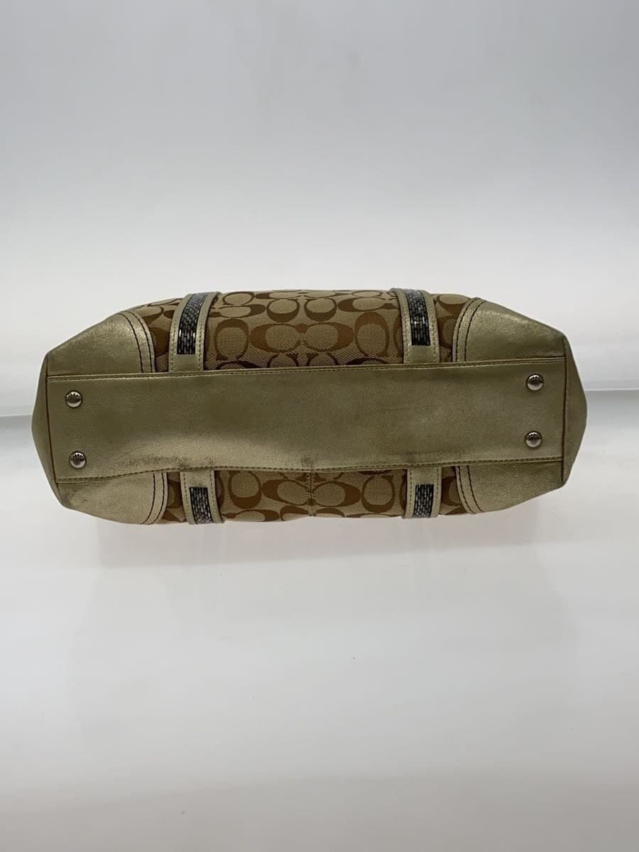 COACH Beads Signature Tote Tote Bag Canvas CML 8K53 4