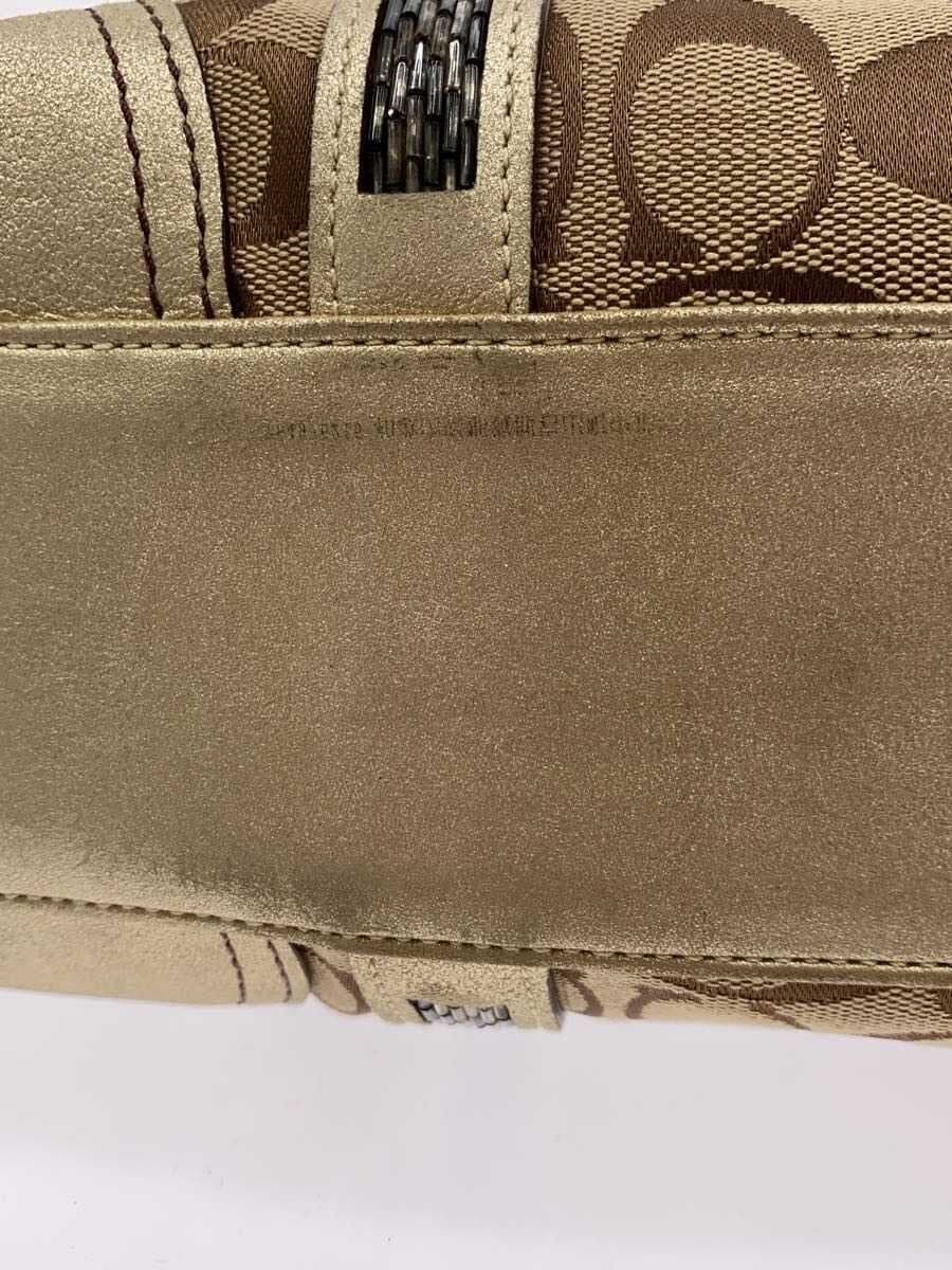 COACH Beads Signature Tote Tote Bag Canvas CML 8K53 7