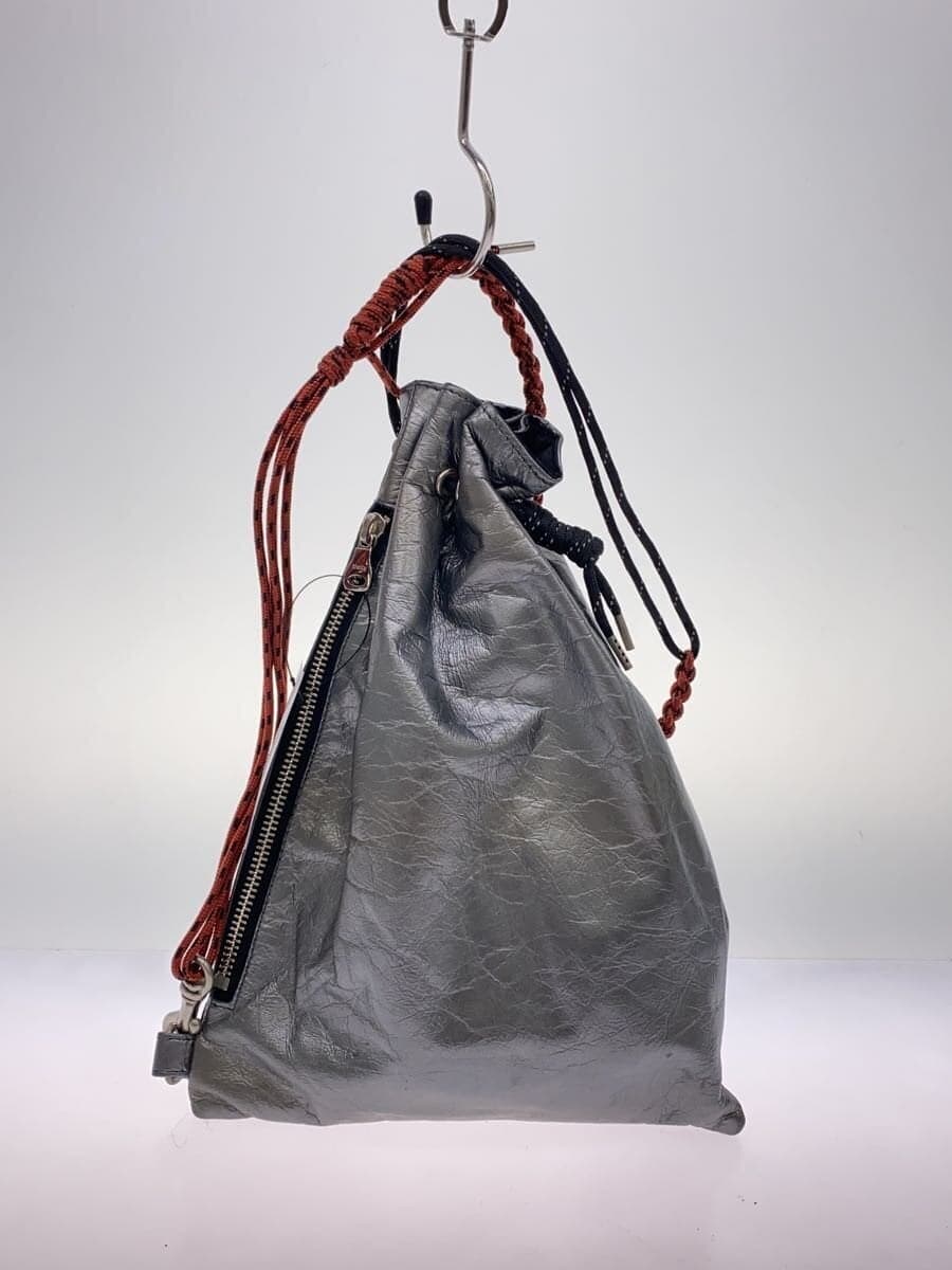 ithelicy Drawstring Shoulder Bag Leather SLV 3