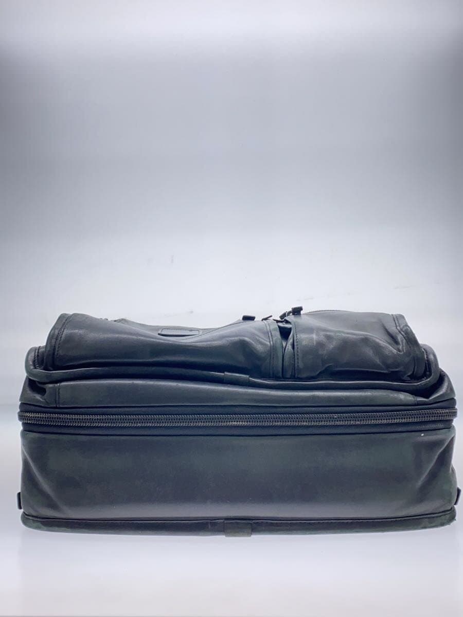 TUMI shoulder bag leather black plain 4