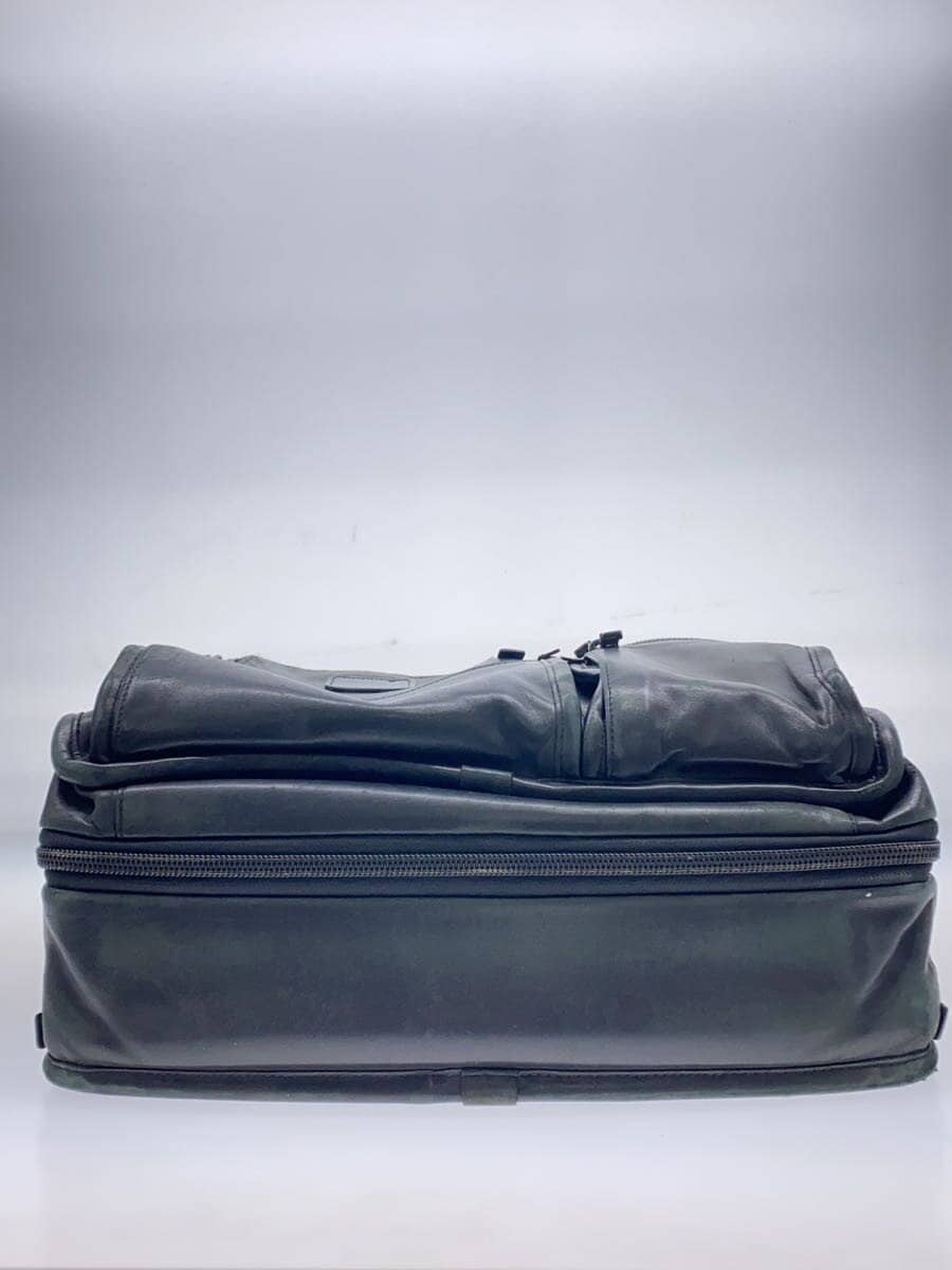 TUMI shoulder bag leather black plain 4