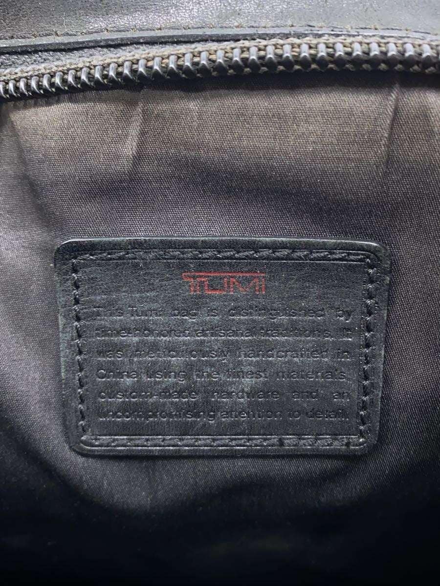 TUMI shoulder bag leather black plain 5