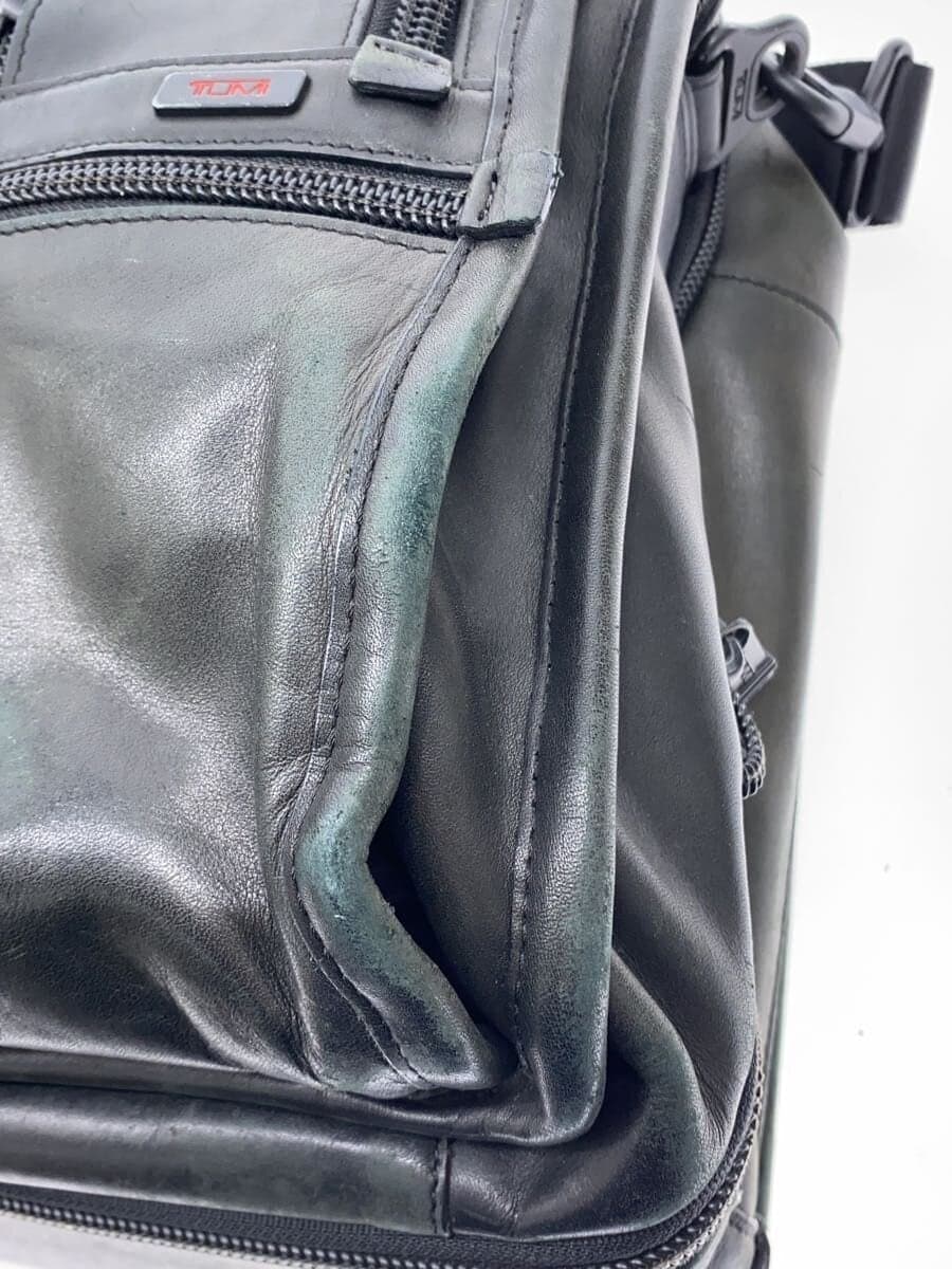 TUMI shoulder bag leather black plain 7