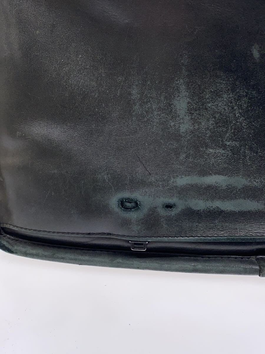 TUMI shoulder bag leather black plain 9