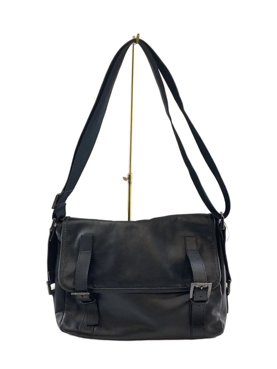 GUIA’S Shoulder Bag Leather BLK Solid