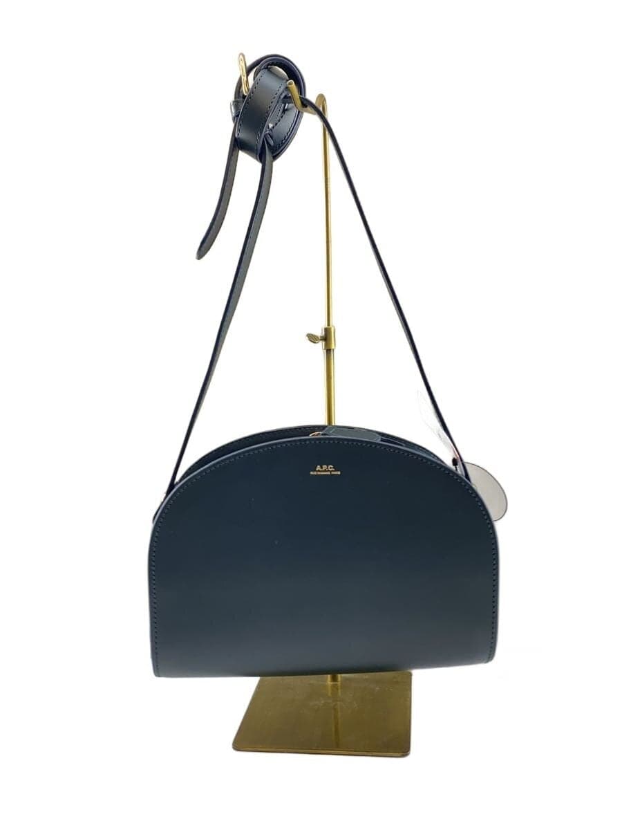 A.P.C. Shoulder Bag Leather GRN Half Moon