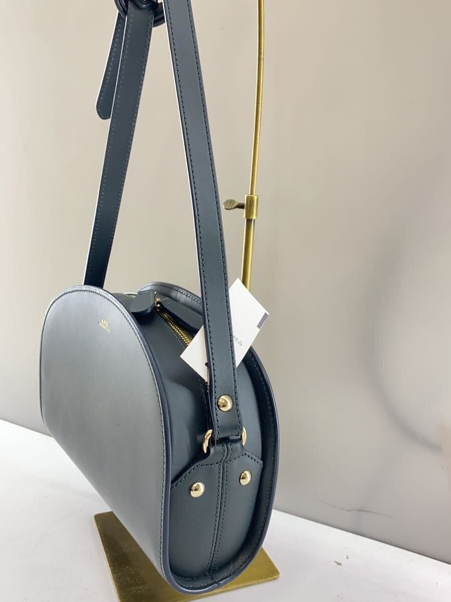 A.P.C. Shoulder Bag Leather GRN Half Moon 2