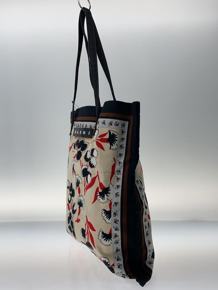 MARNI Tote Bag Cotton BEG All Over Pattern 2