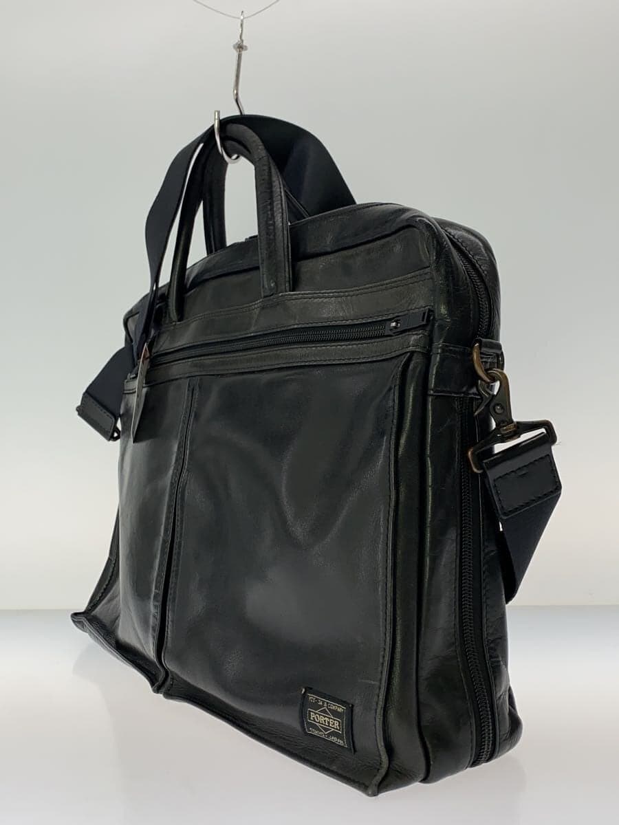 PORTER shoulder bag leather BLK 2