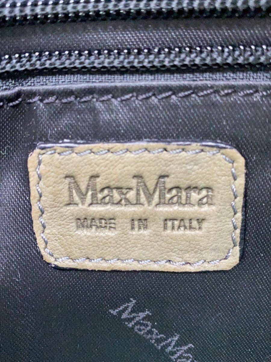 MAX MARA handbag leather KHK solid color 5